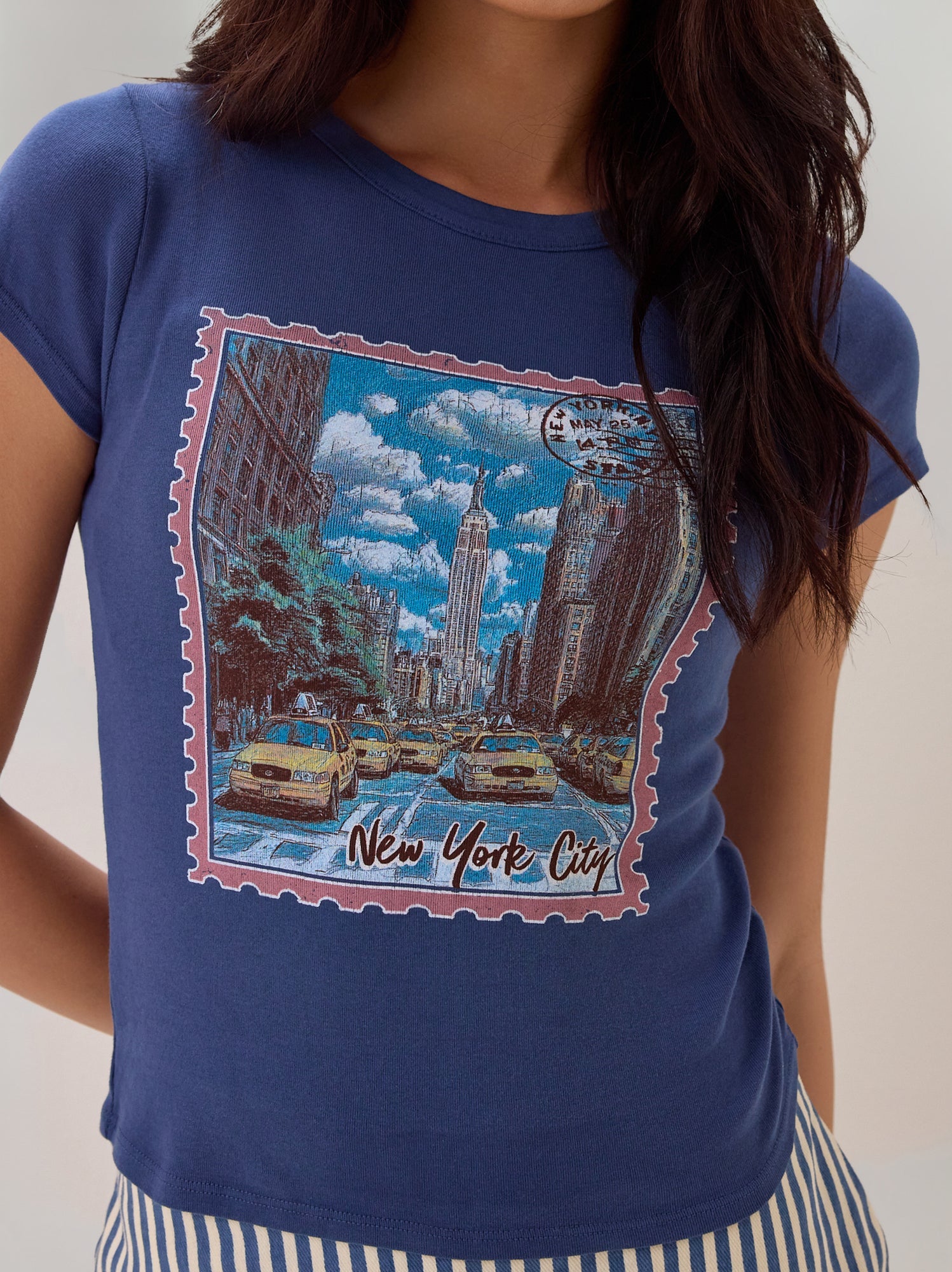 New York Post Card Baby Tee