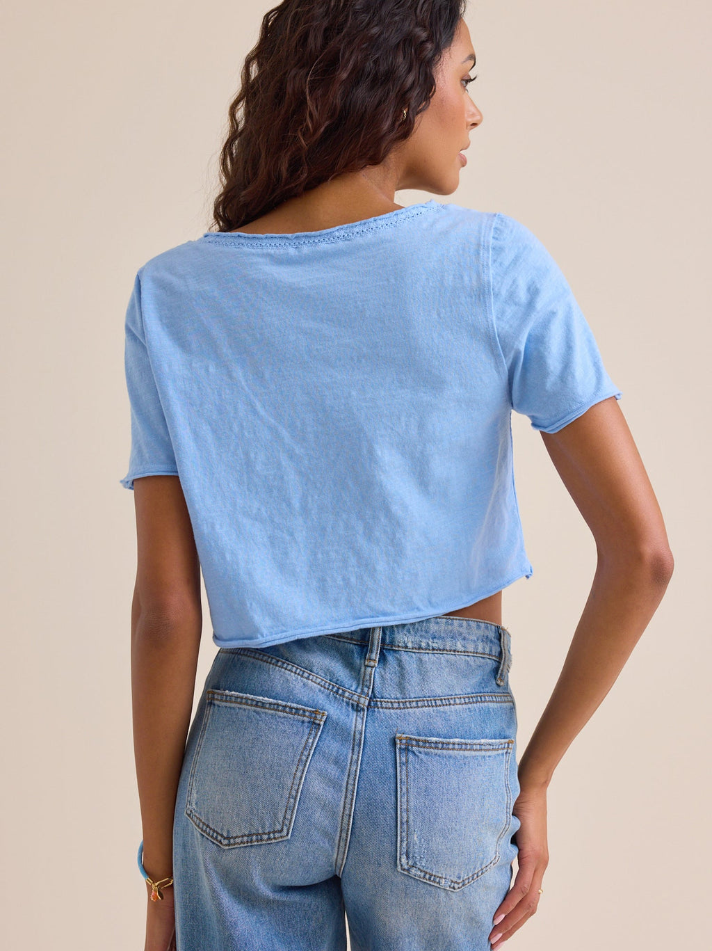 Vera Cropped Lace Tee