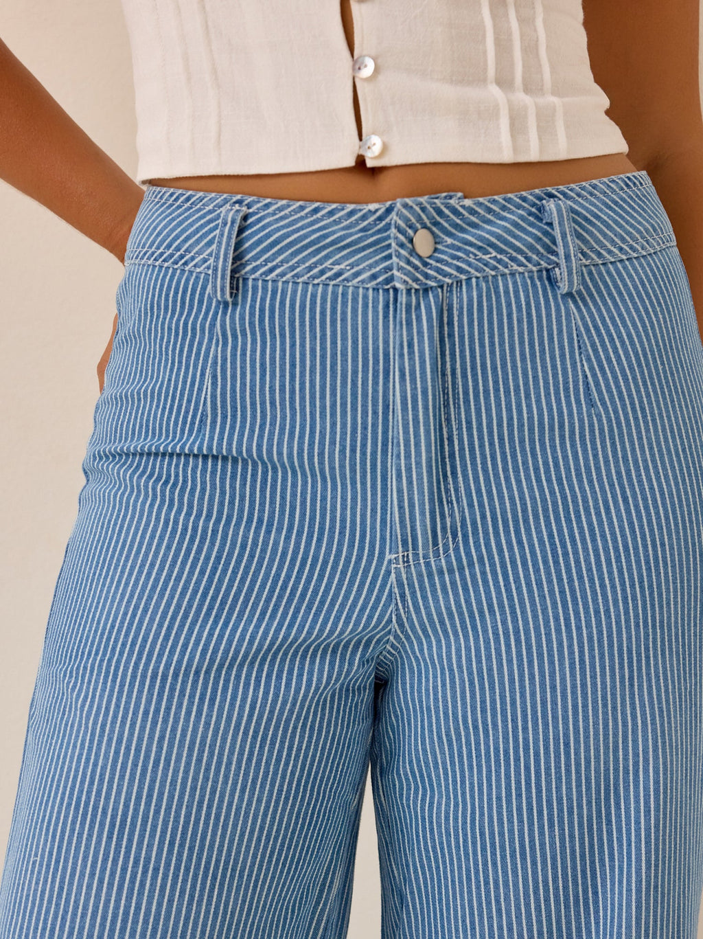 Ella Striped Wide Leg Jean