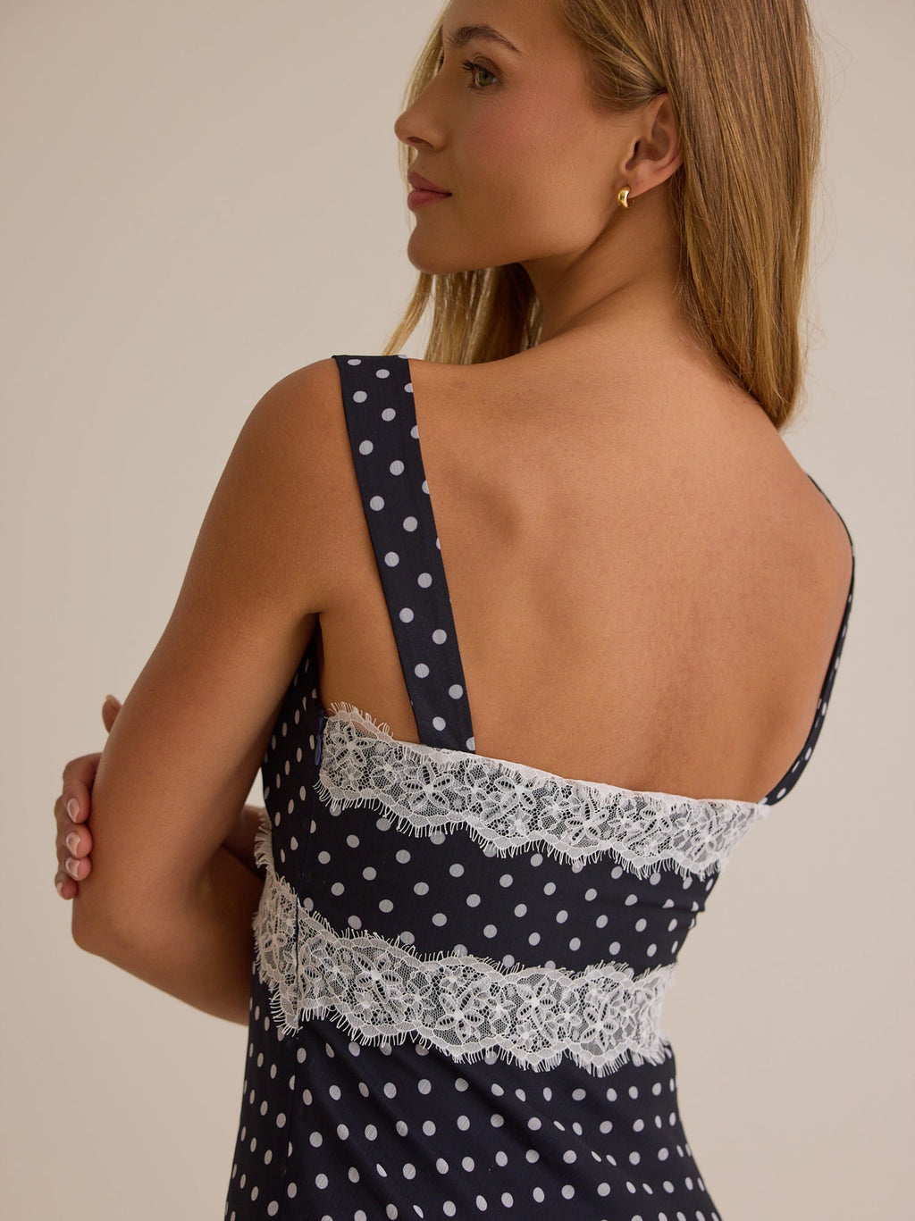 Chelsea Lace Trim Midi Dress