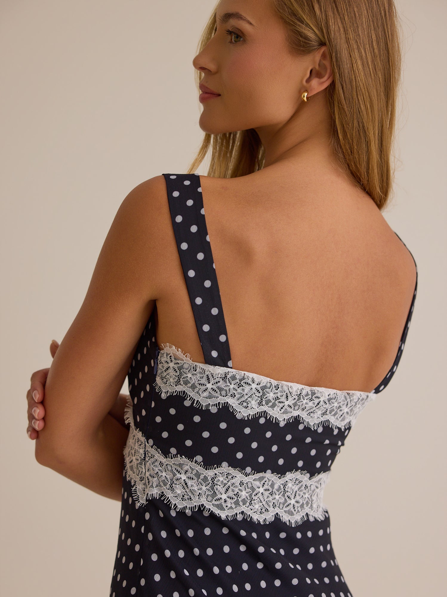 Chelsea Lace Trim Midi Dress