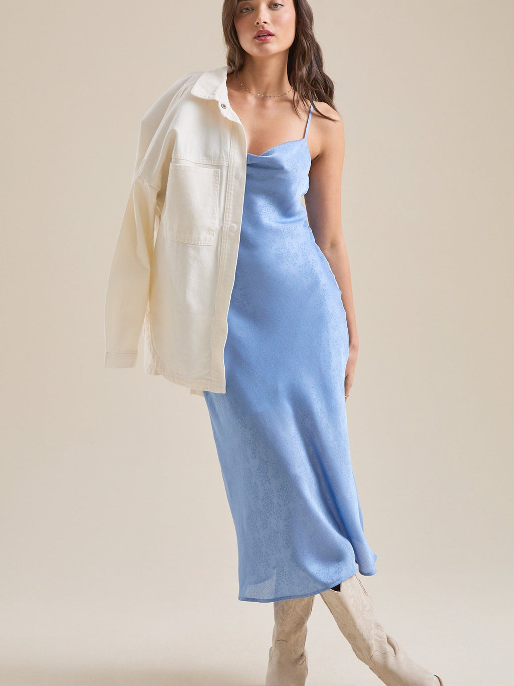 Eva Satin Midi Dress
