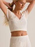 Carlin Embroidered Top
