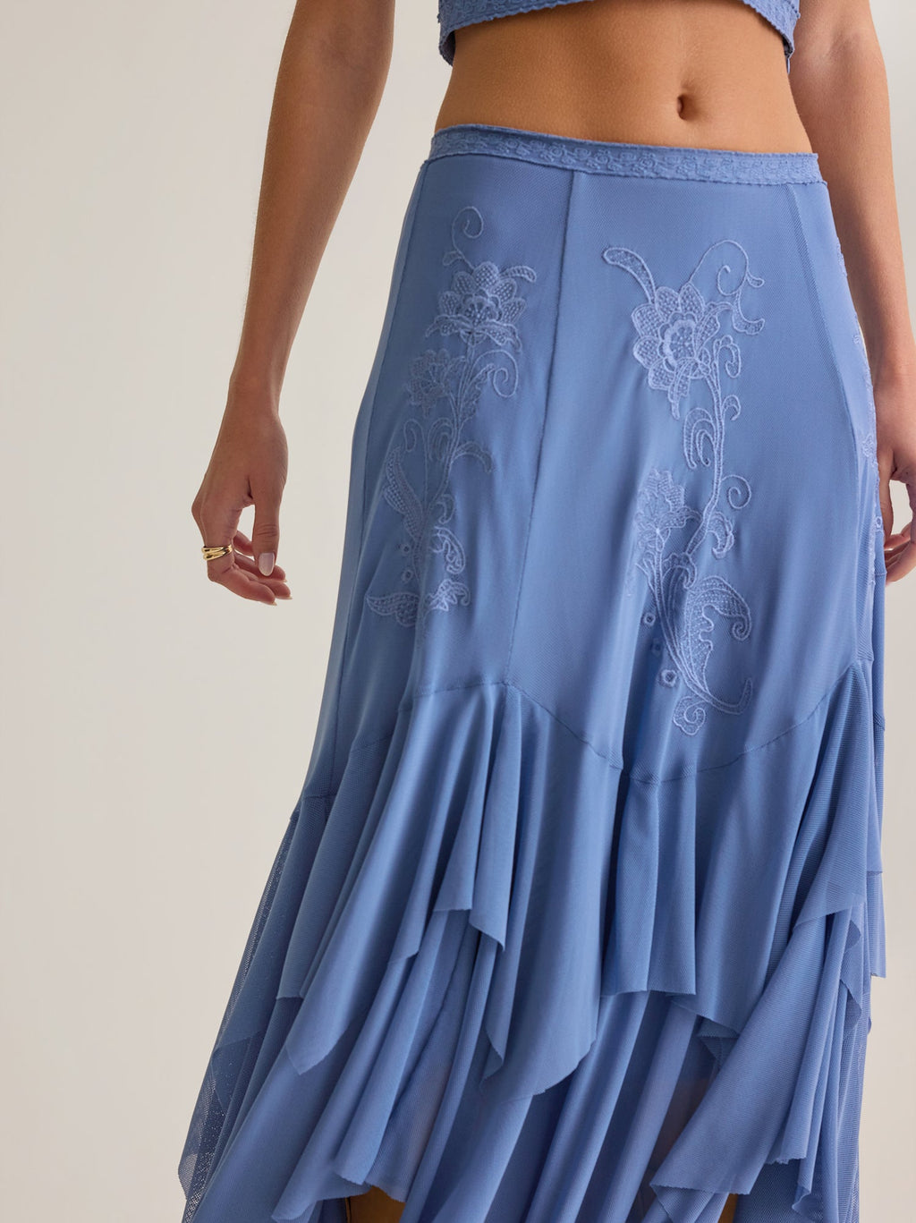 Carlin Ruffle Maxi Skirt