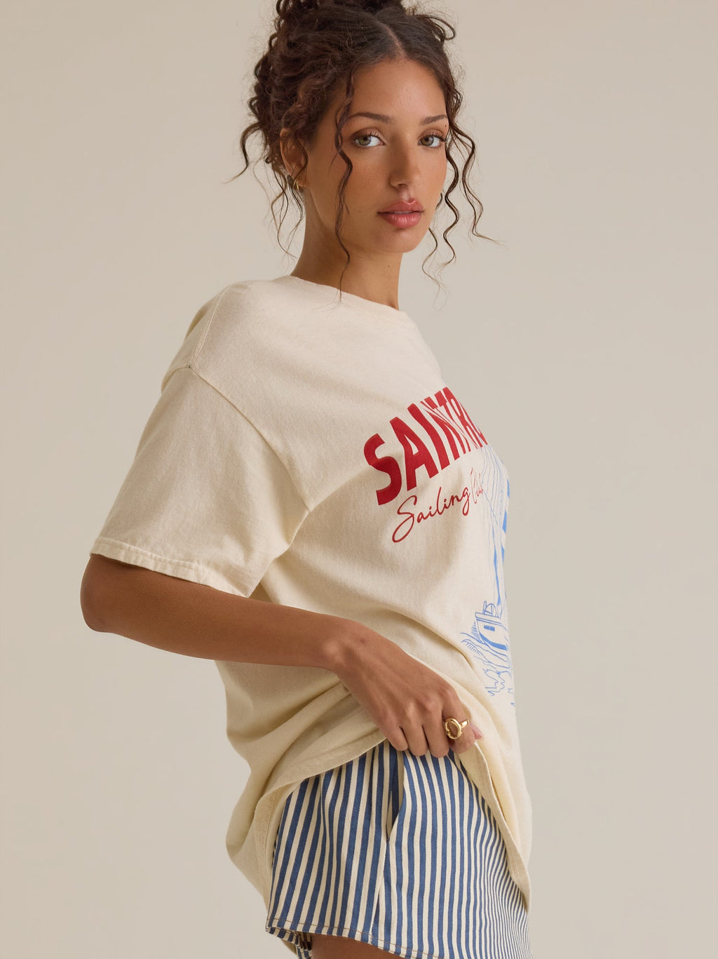 Saint Tropez Sailing Club Oversized Tee
