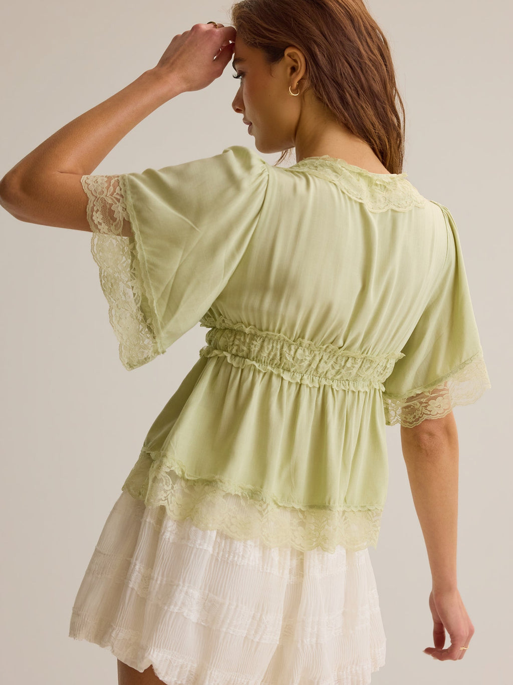 Evanelle Lace Babydoll Top