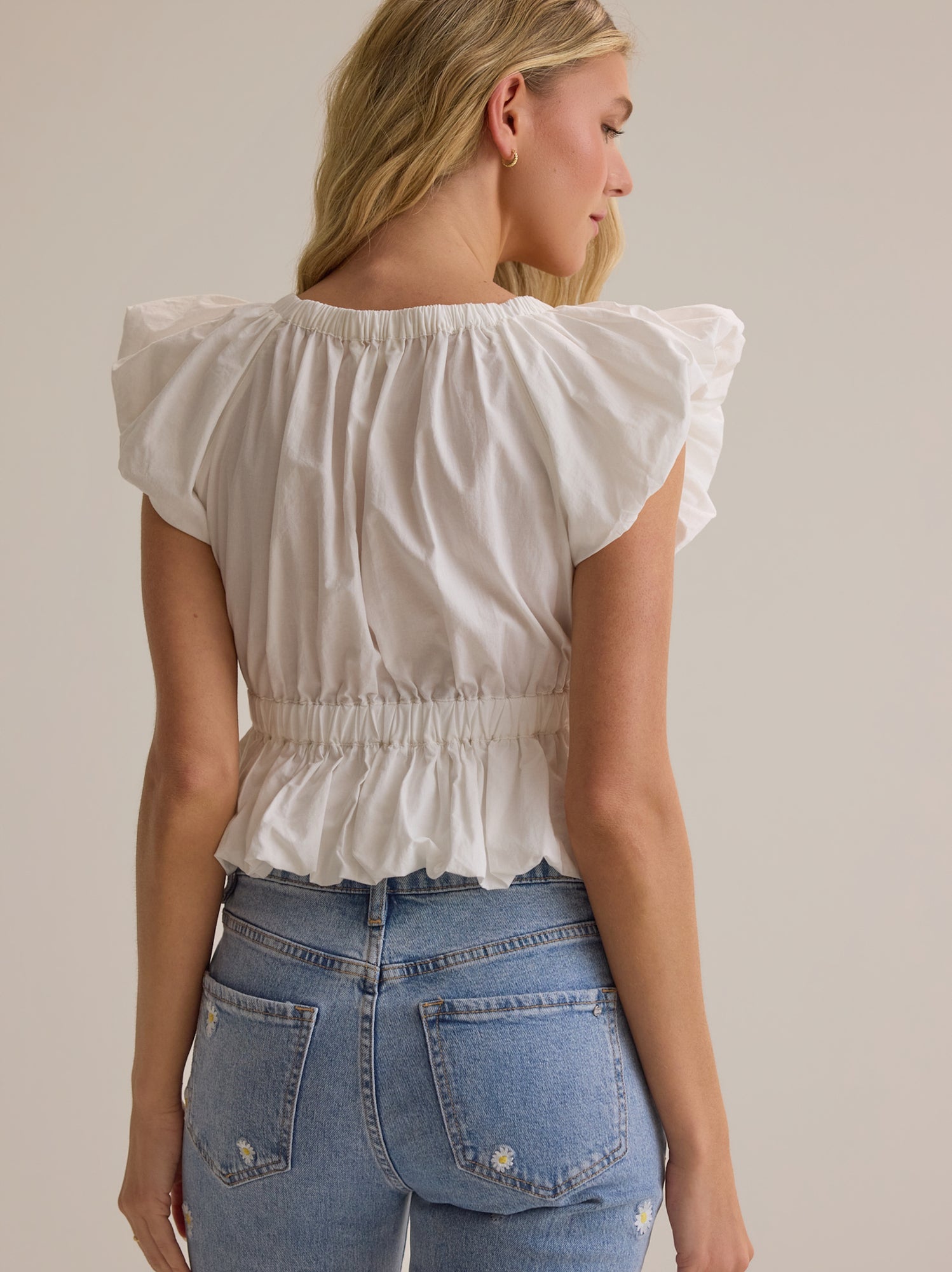 Micah Poplin Tie Front Top