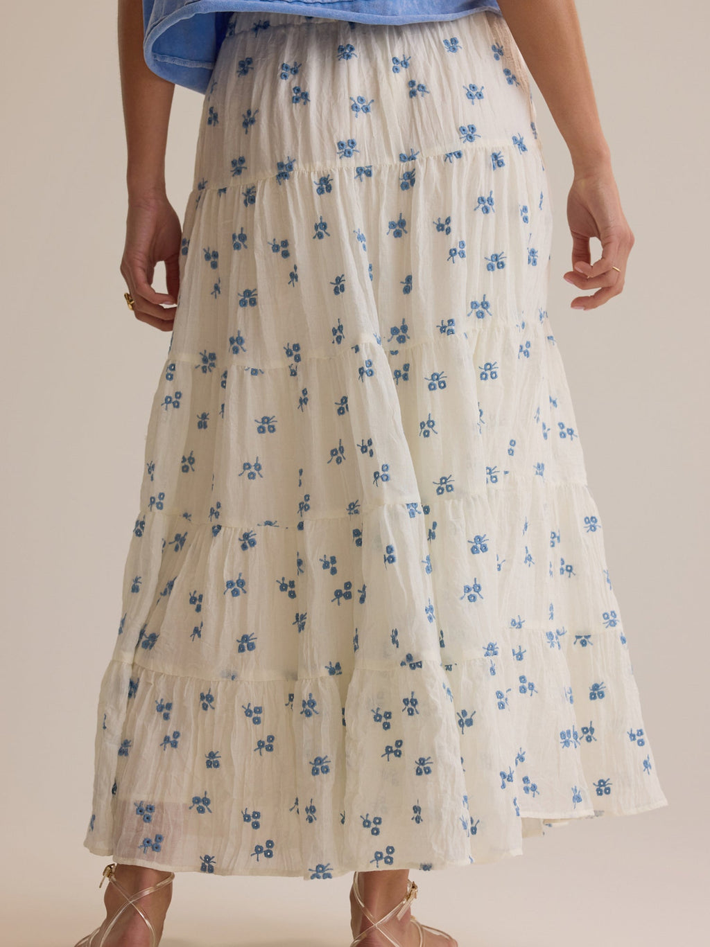Jackie Embroidered Midi Skirt