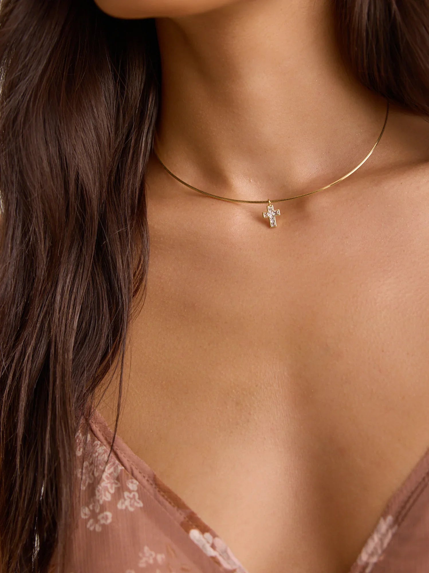 Radiant Grace Cross Necklace