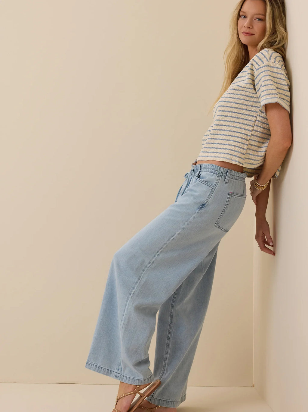 Scarlett V-Neck Striped Top