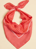Red Micro Dot Silk Scarf