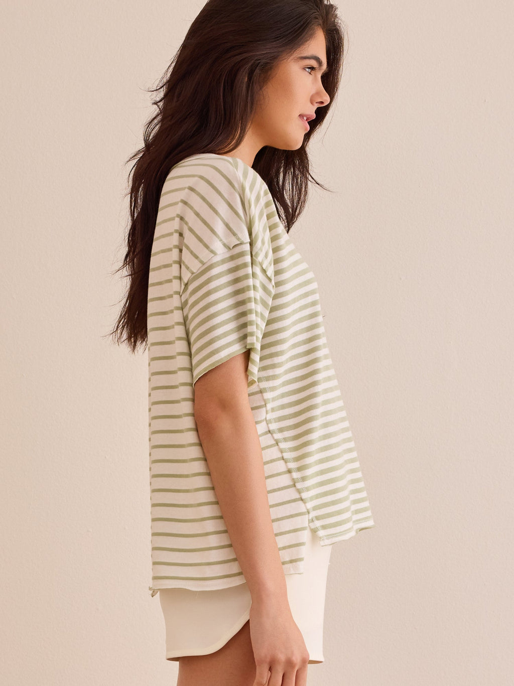 Flex Striped Oversized Tee