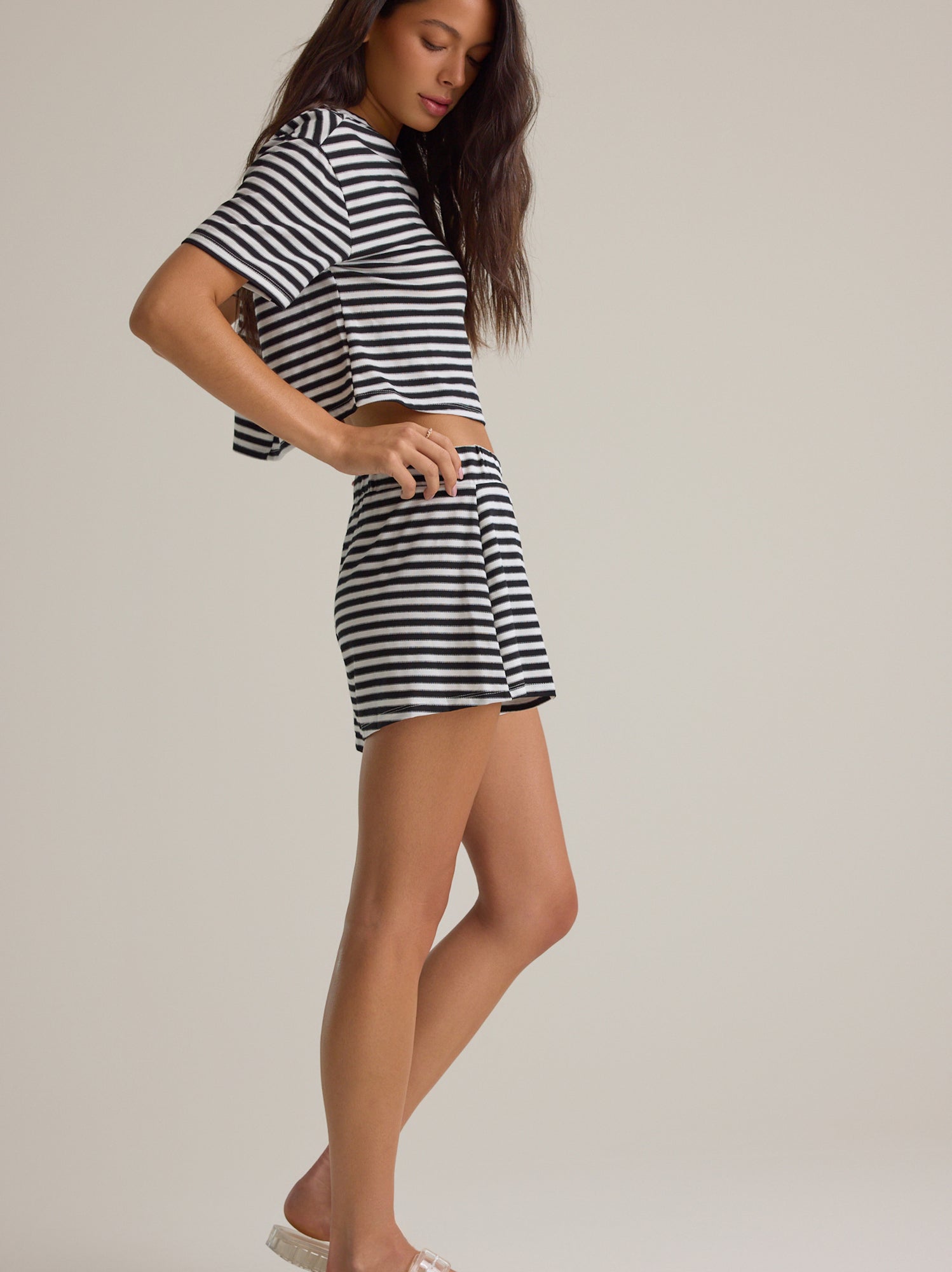 Nyra Stripe Relaxed Short