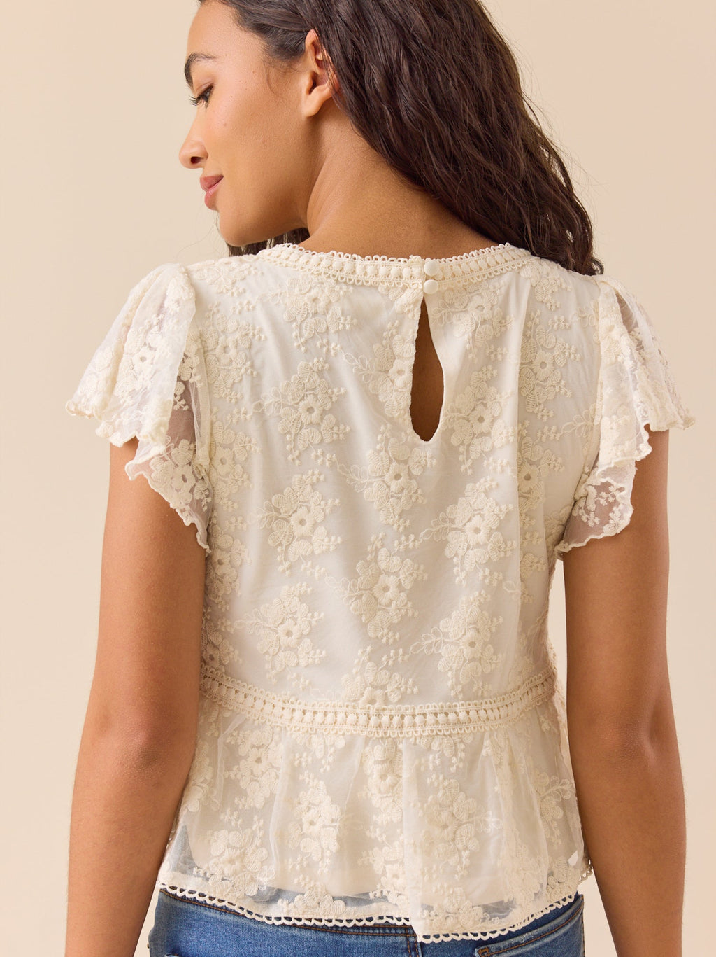 Libby Embroidered Babydoll Top