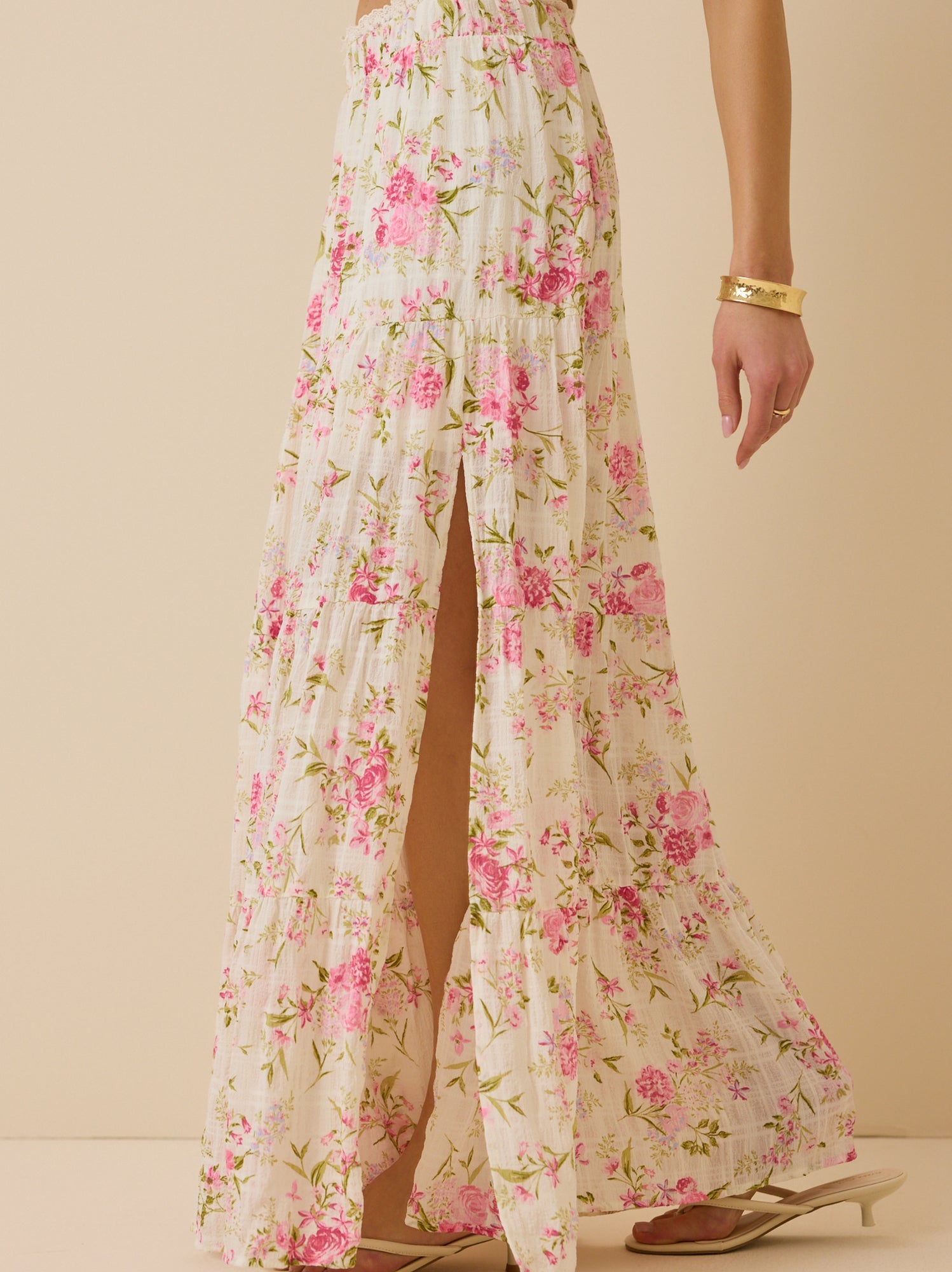 Kelsey Tiered Floral Maxi Skirt