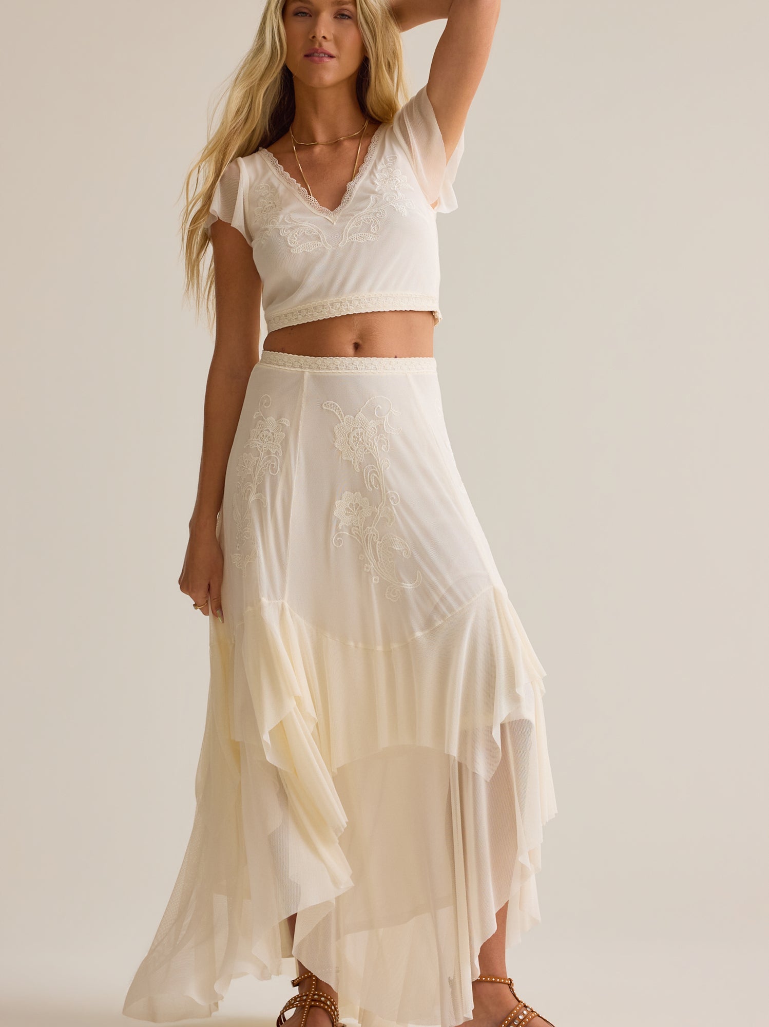 Carlin Ruffle Maxi Skirt