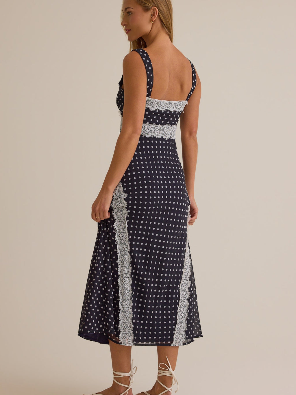 Chelsea Lace Trim Midi Dress
