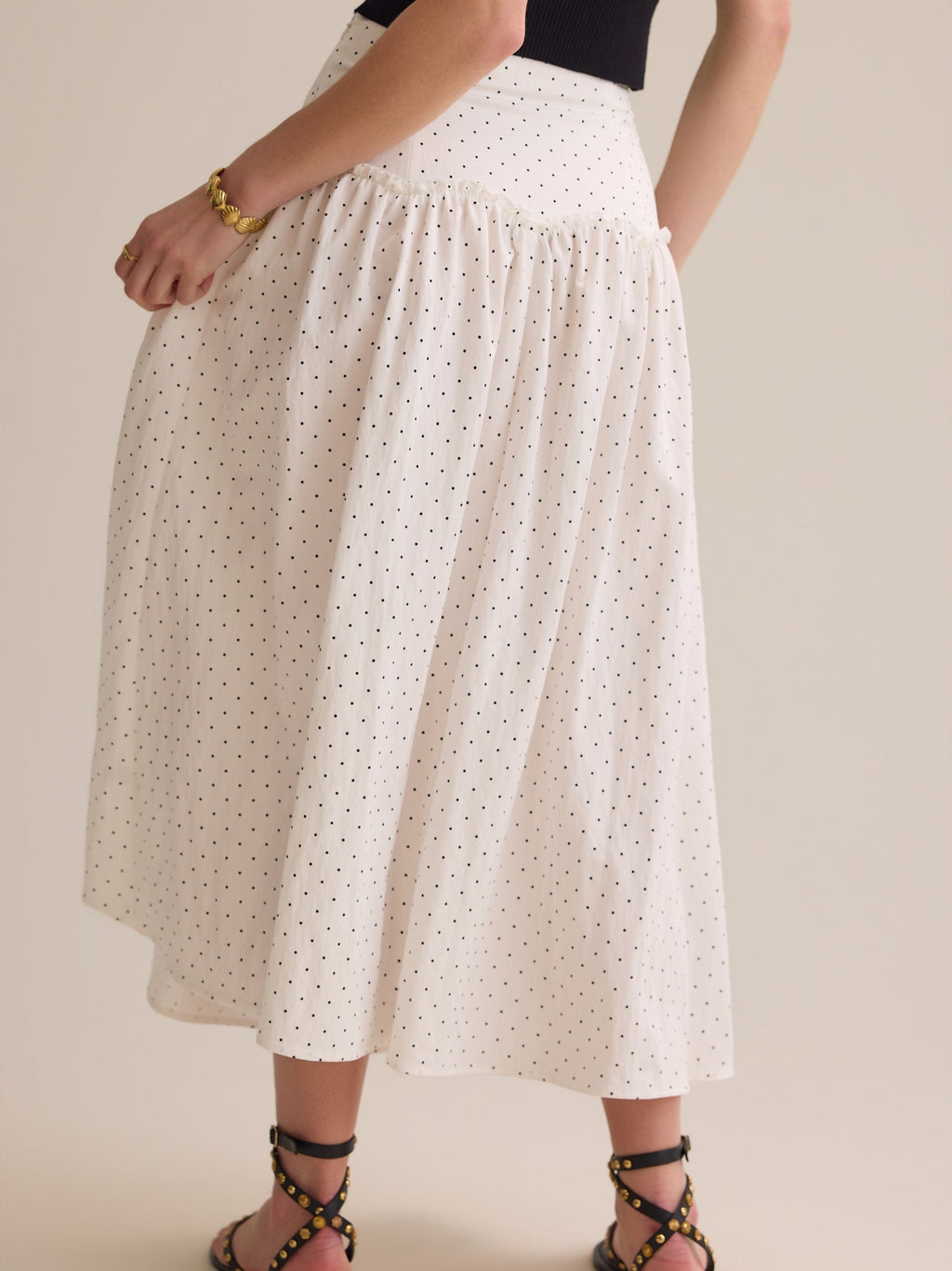 Frances Polka Dot Midi Skirt