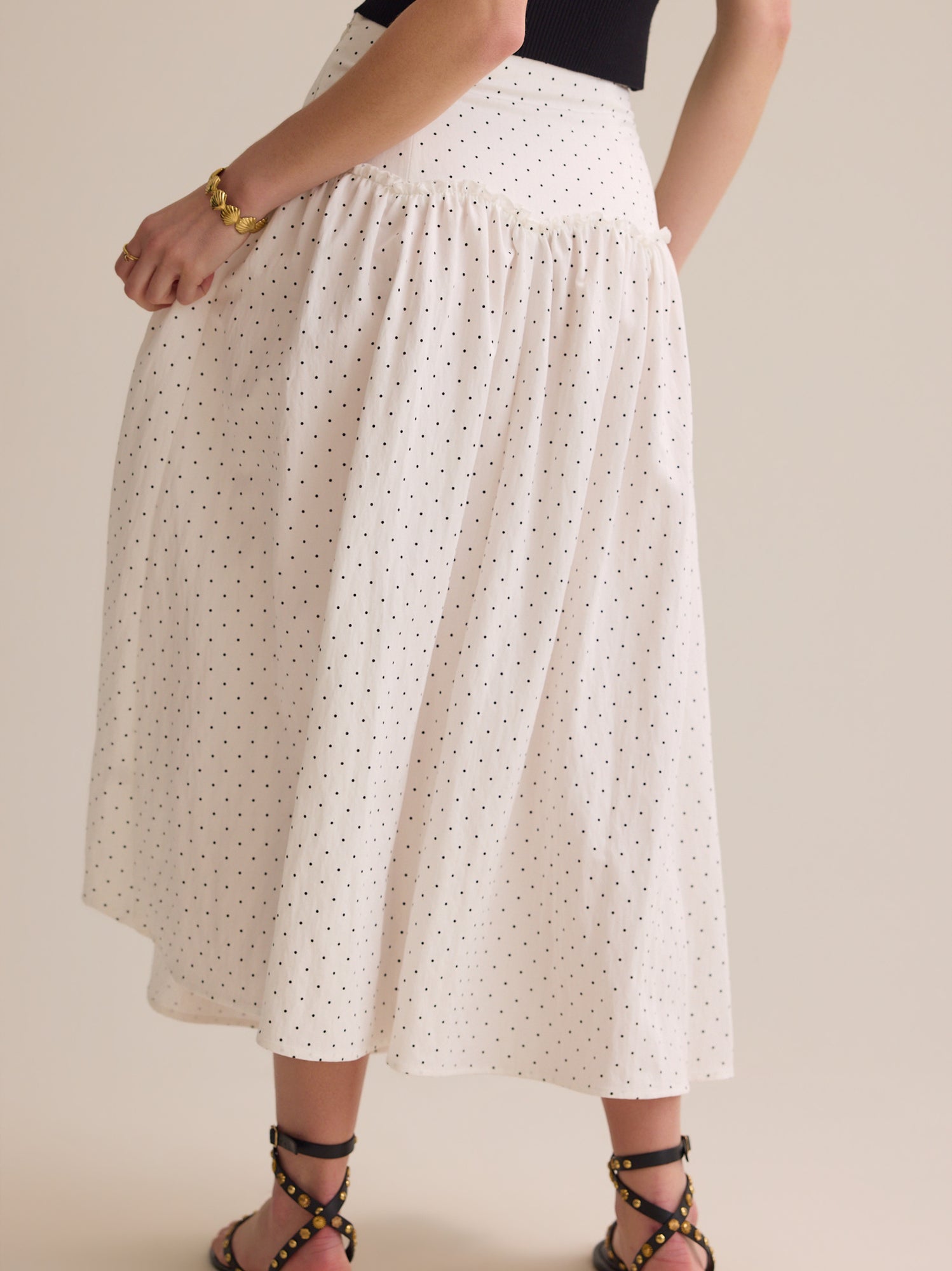 Frances Polka Dot Midi Skirt