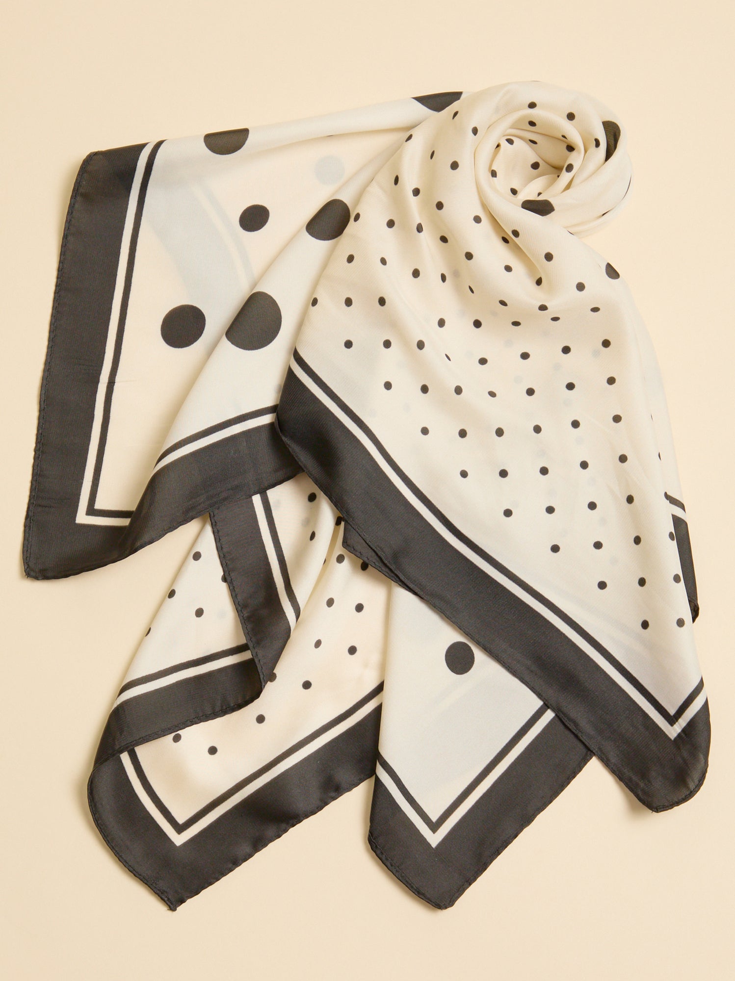 Polka Dot Silk Scarf