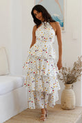 Symphony Sounds Halter Maxi Dress Multi
