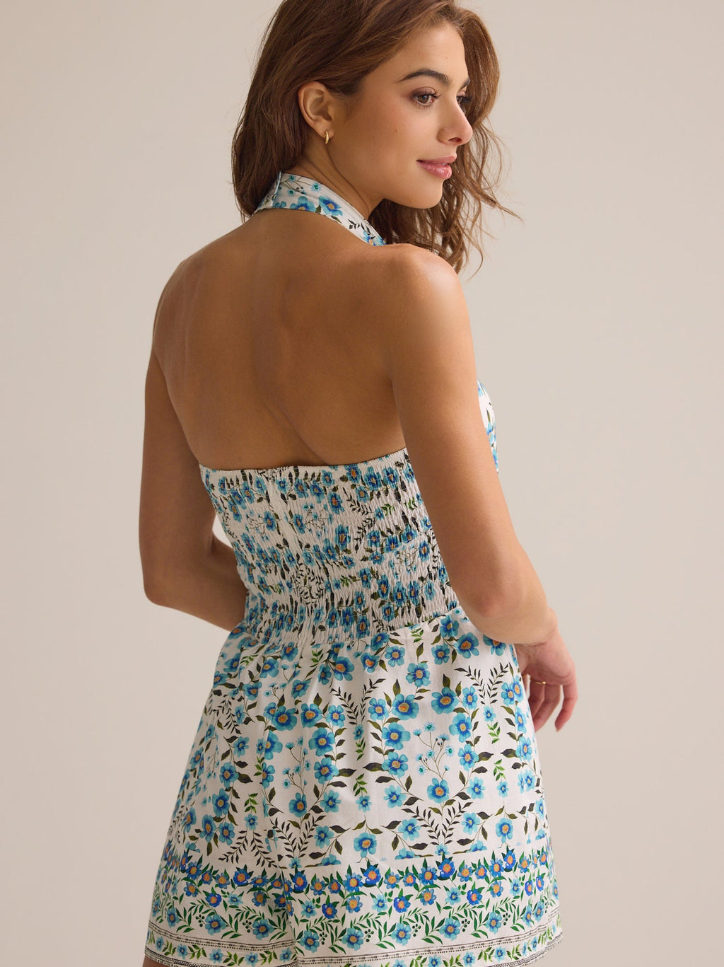 Soleil Floral Halter Romper