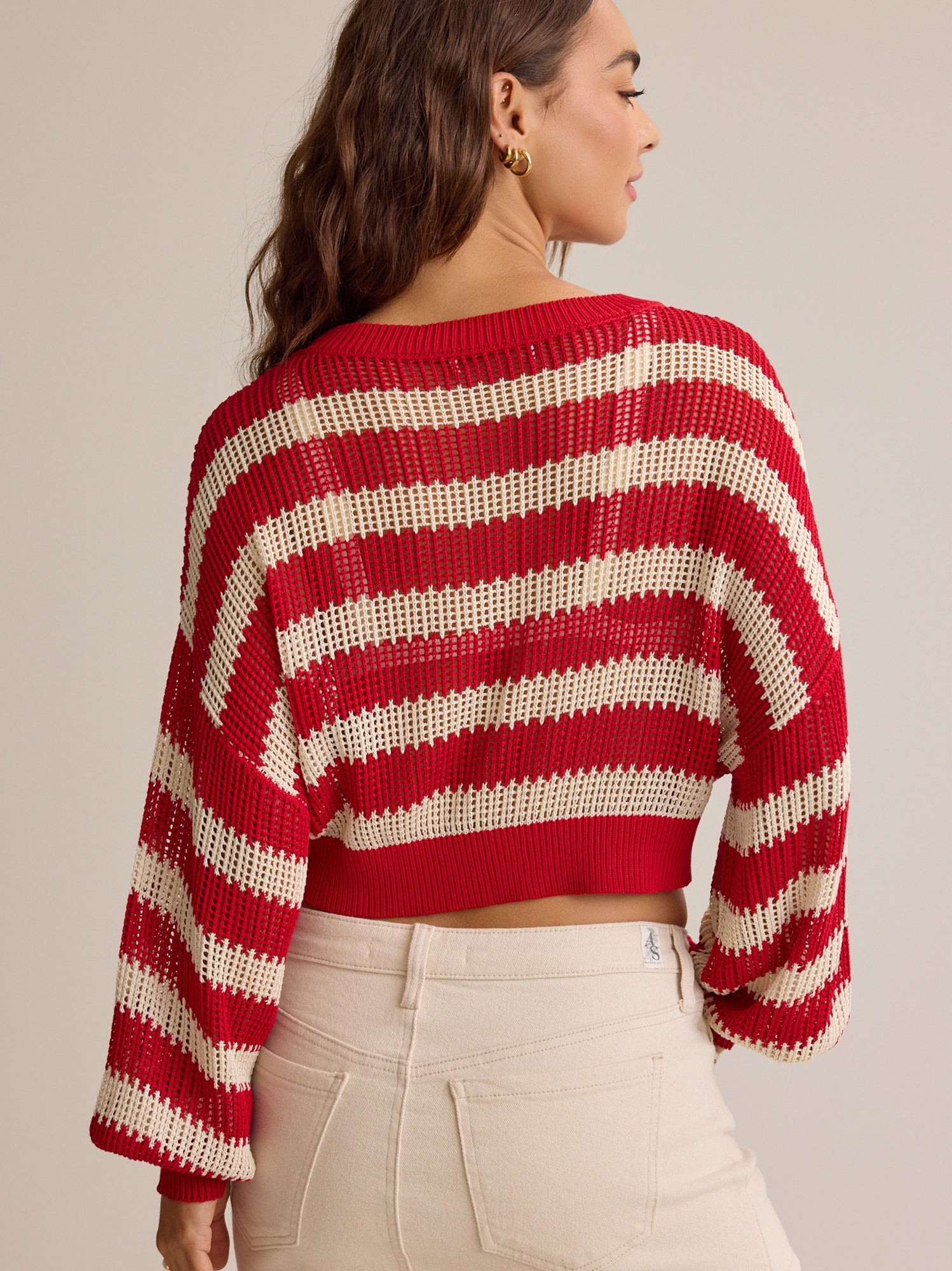 Weston Stripe Open Weave Sweater