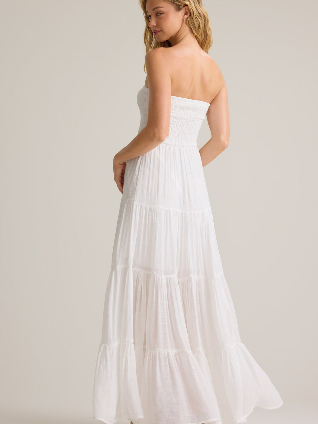 Jane Strapless Tiered Maxi Dress