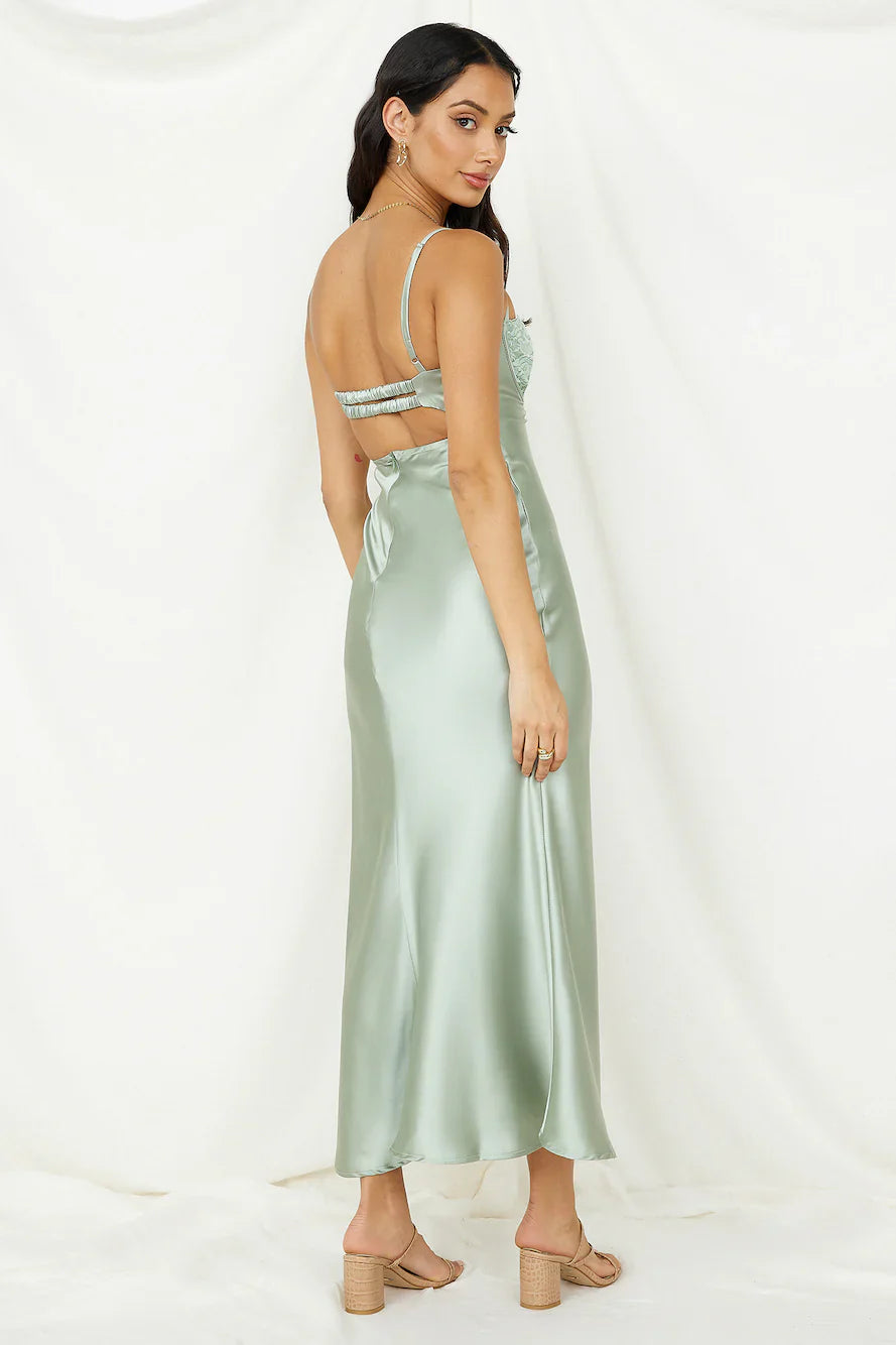 Destination Wedding Midi Dress Khaki