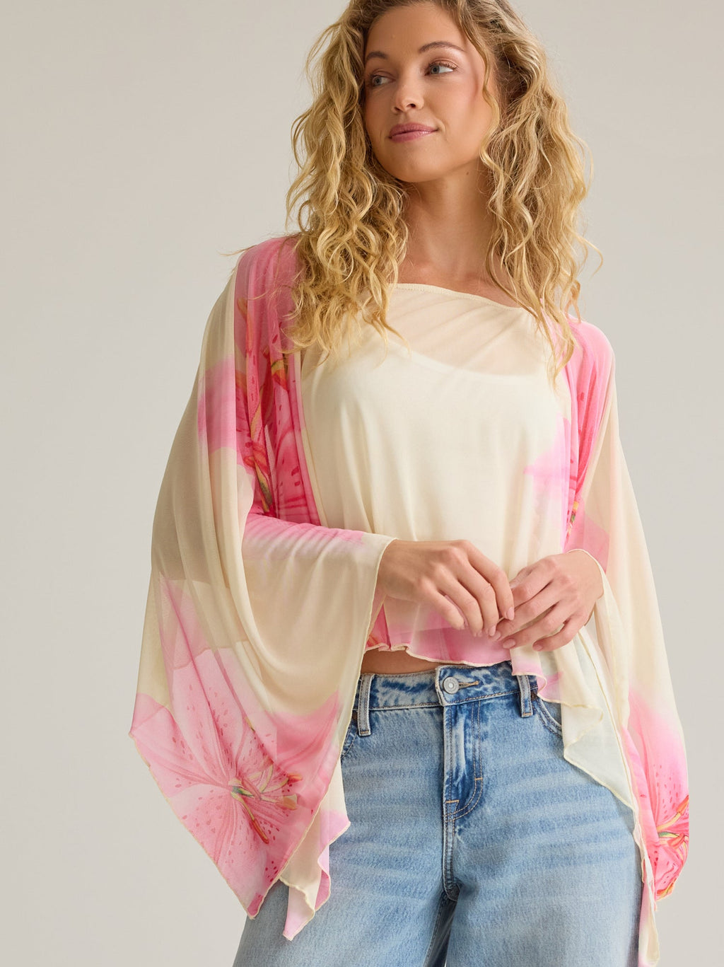 Brielle Floral Poncho
