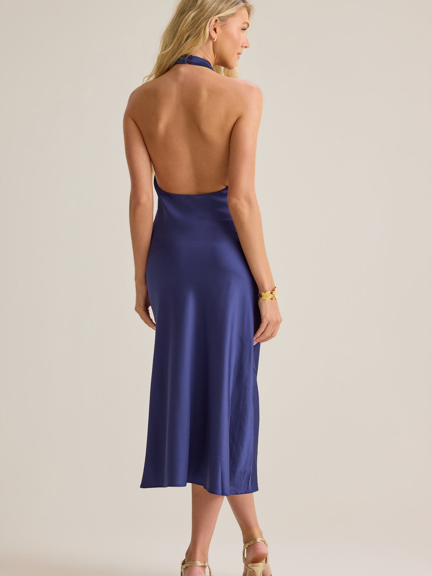 Maggie Satin Midi Dress