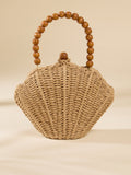 Shell Beaded Woven Purse