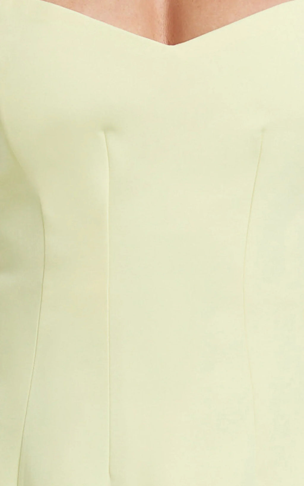 Helena Mini Dress - Strapless A Line Dress in Lemon