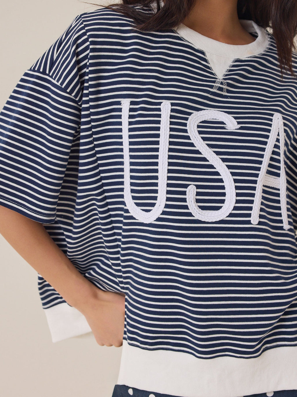 USA Striped Graphic Tee