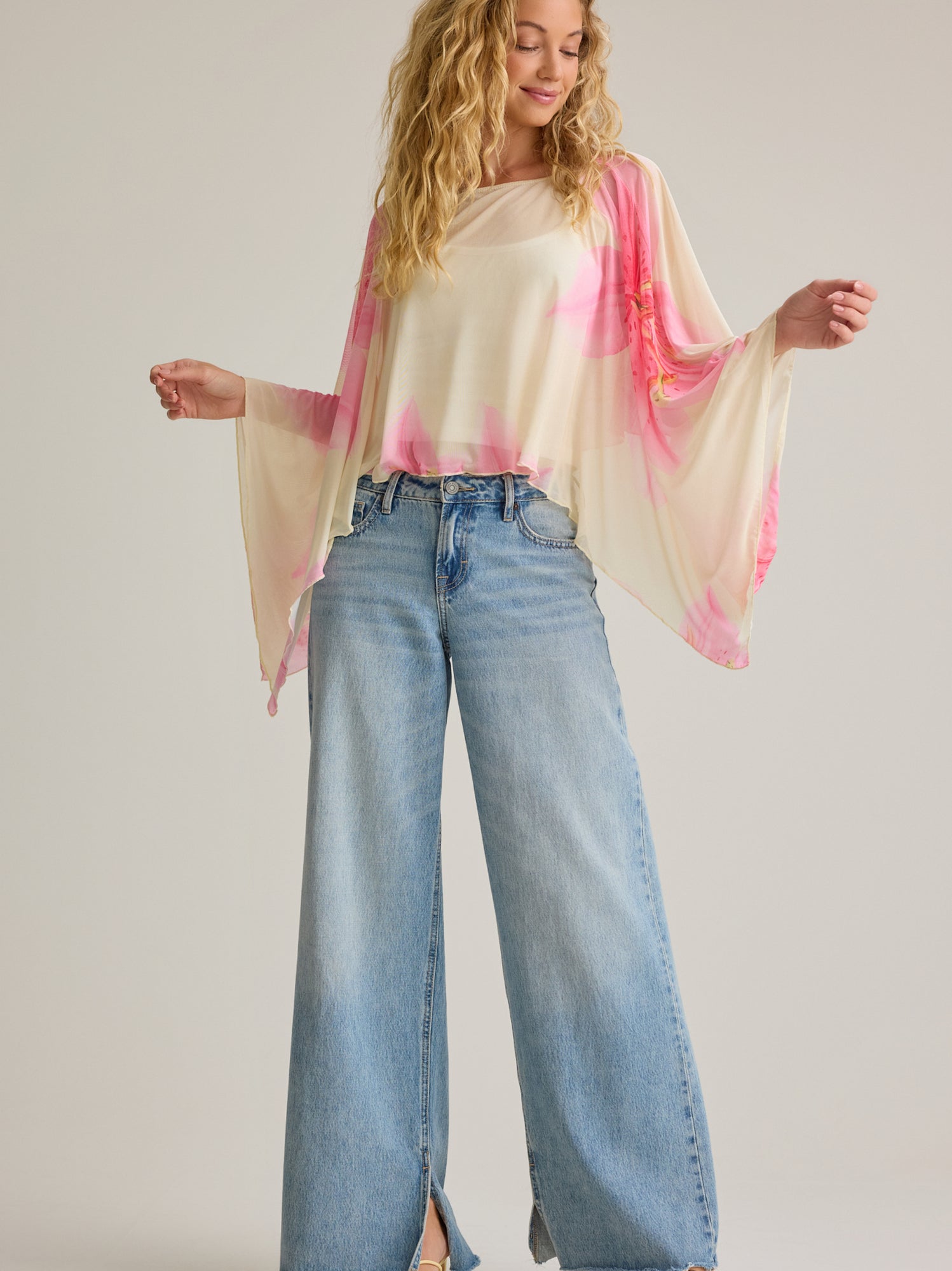 Brielle Floral Poncho