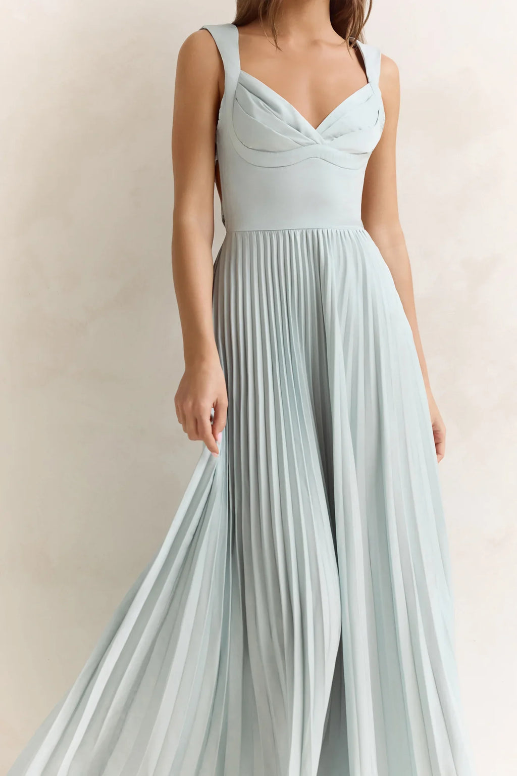 Song Of The Sky Plisse Maxi Dress Sage
