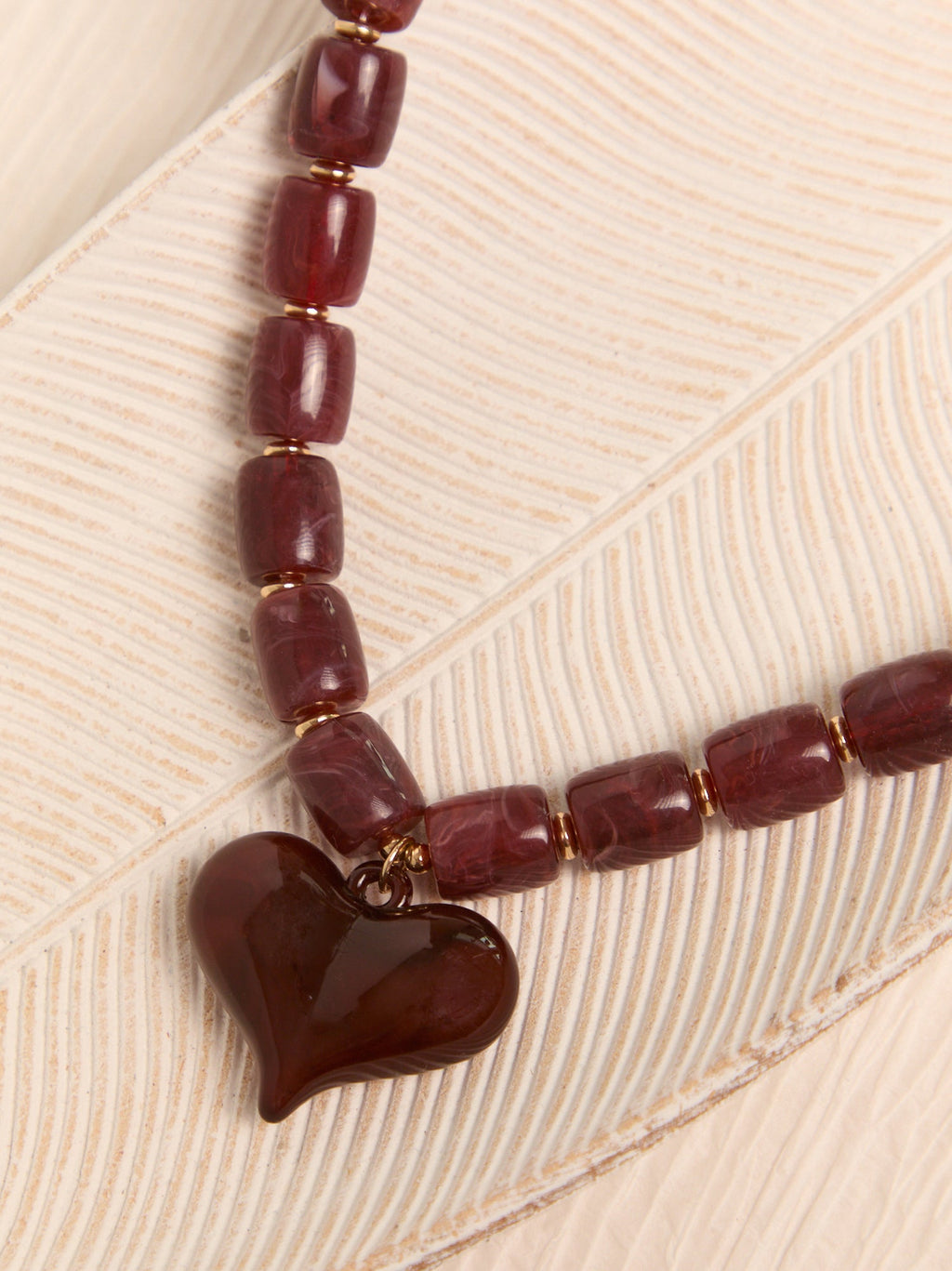 Statement Resin Bubble Heart Necklace