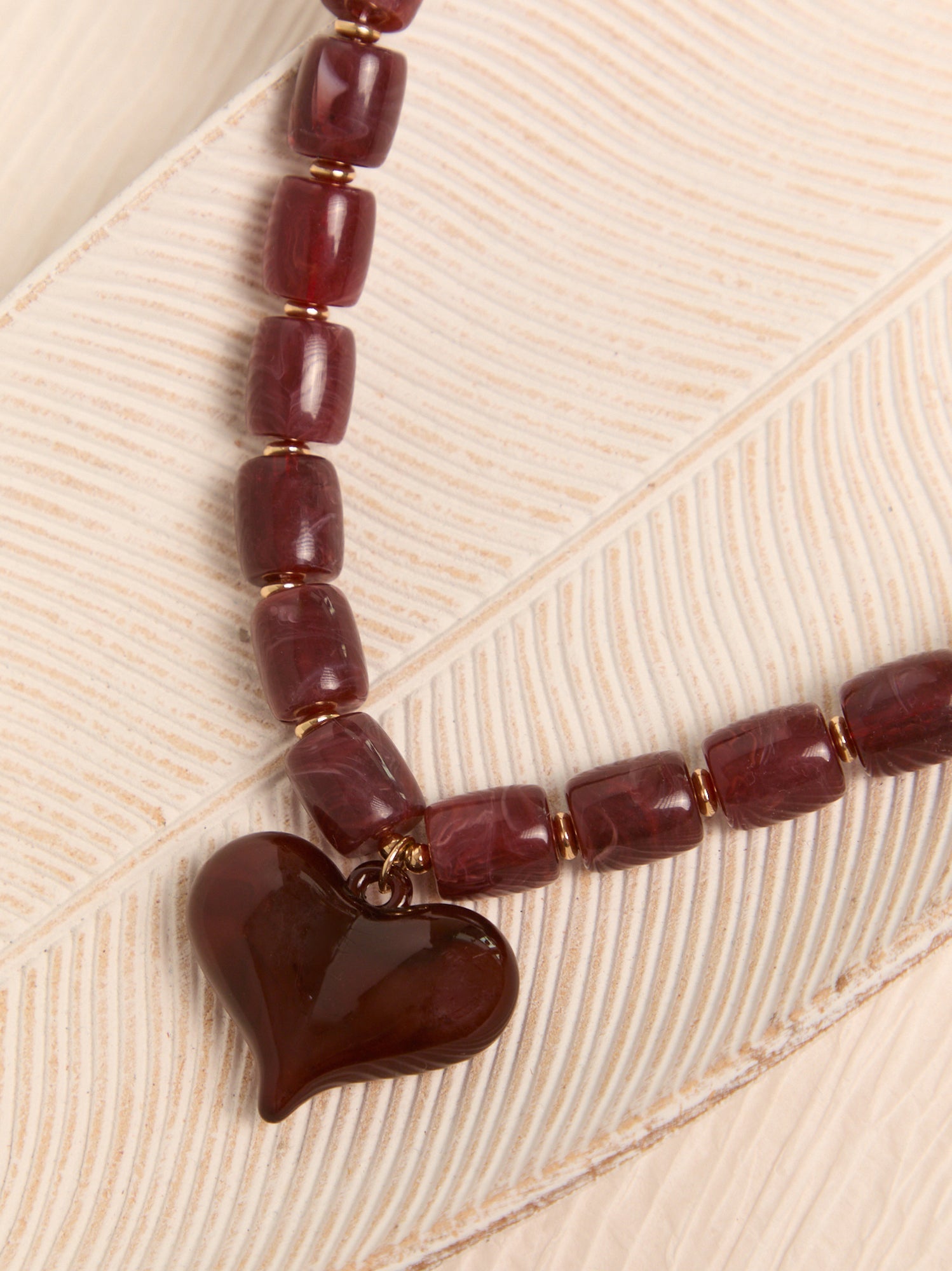 Statement Resin Bubble Heart Necklace