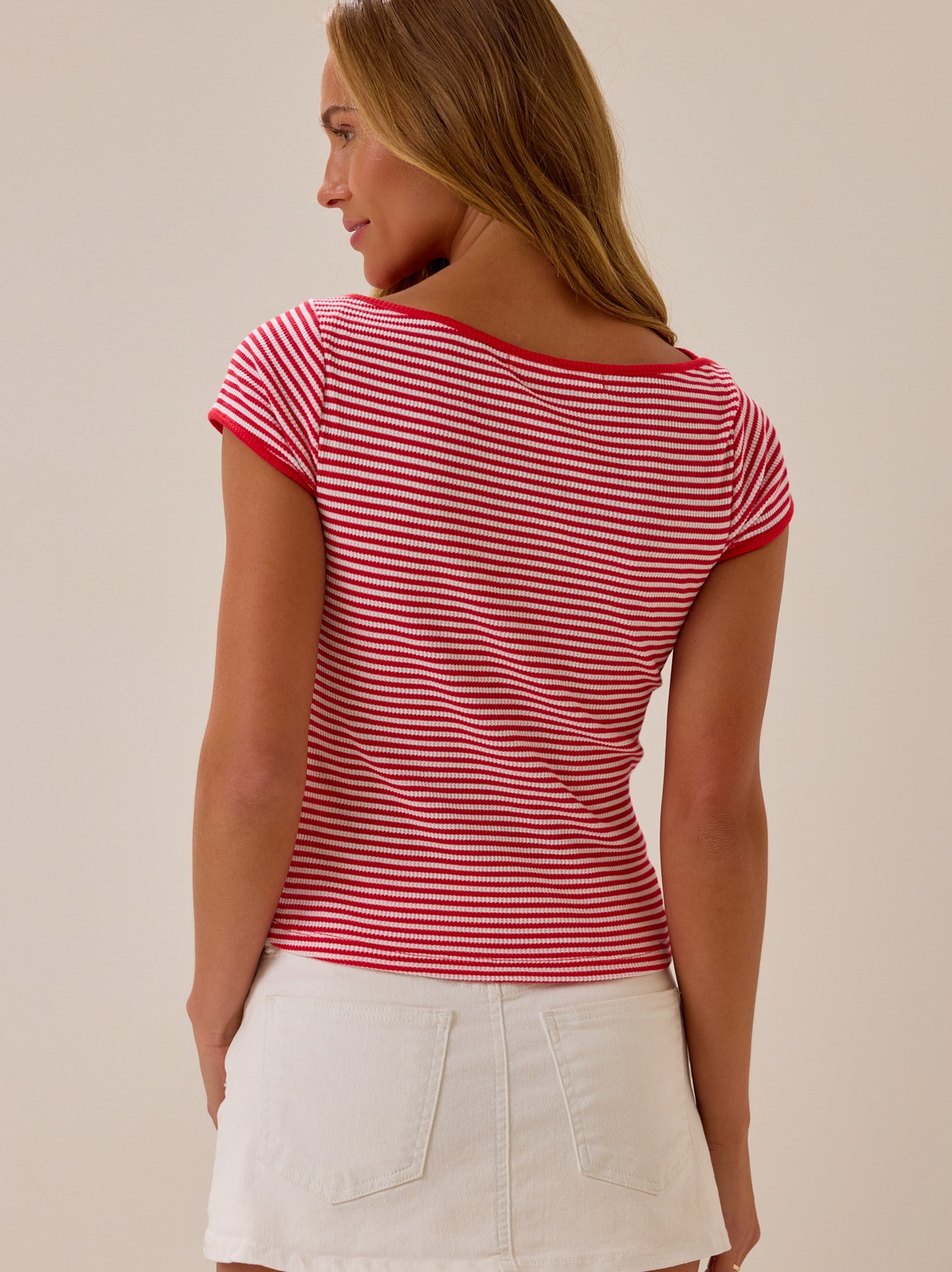 Brexley Outseam Stripe Tee