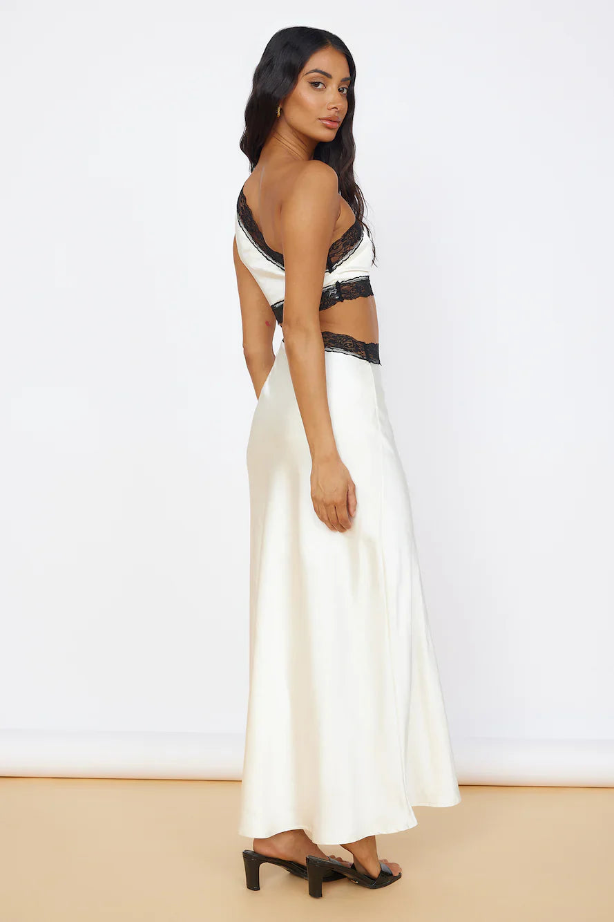 Limitless Love Satin Maxi Dress Champagne