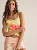 Destiny Hibiscus Square Neck Tank