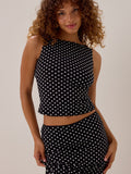 Priscilla Polka Dot Top