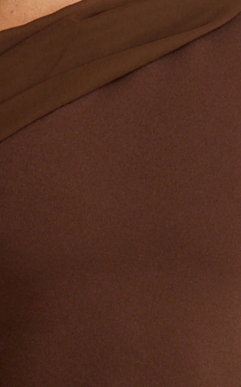 Helen Maxi Dress - One Shoulder Draped Fitted Dress in Chocolate