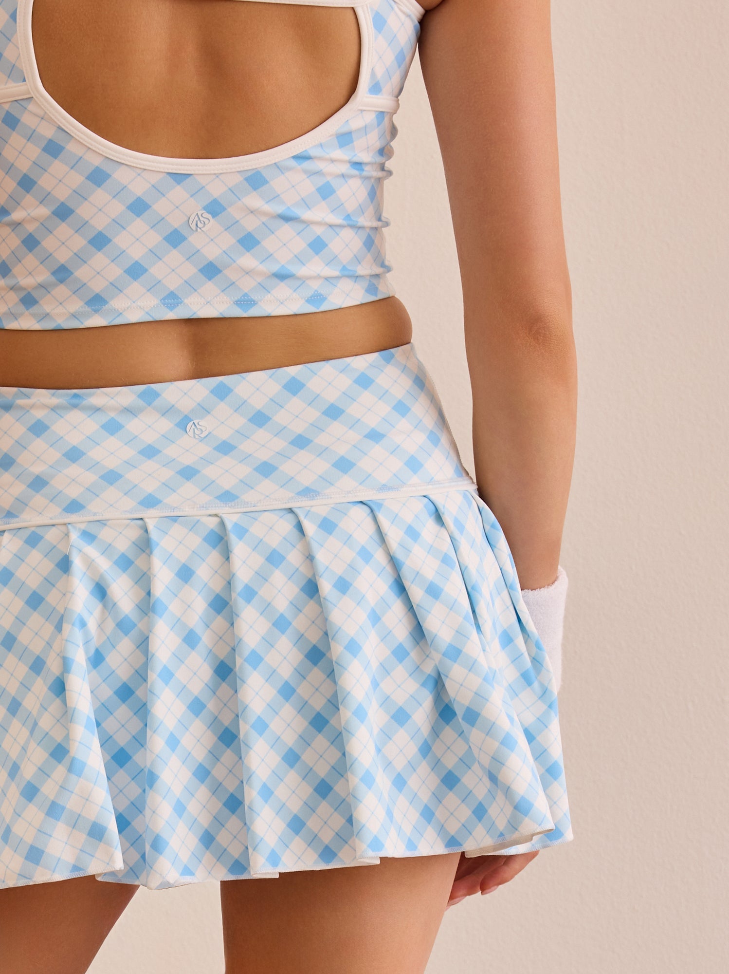 Backspin Plaid Active Skort