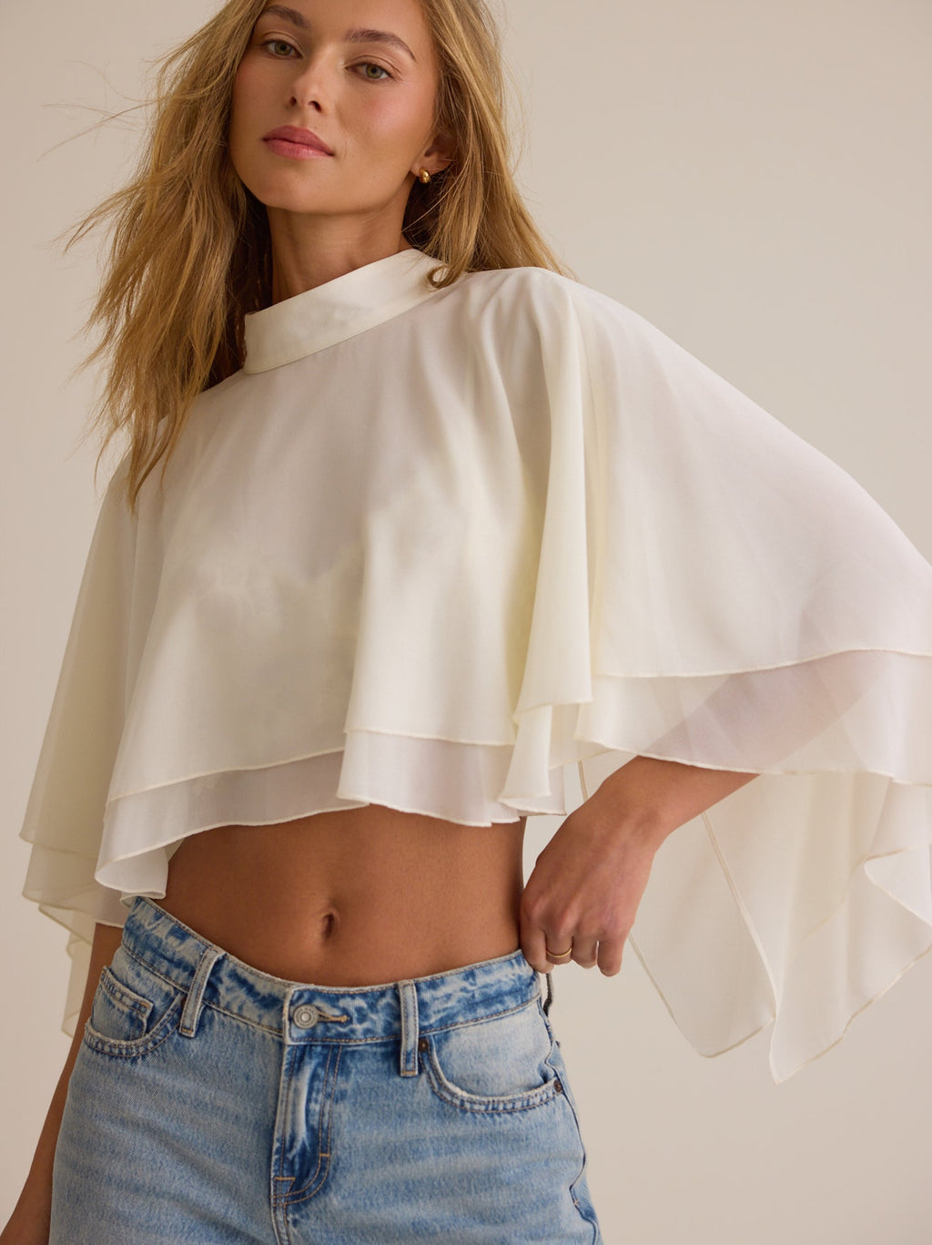 Alina Tie Neck Cape