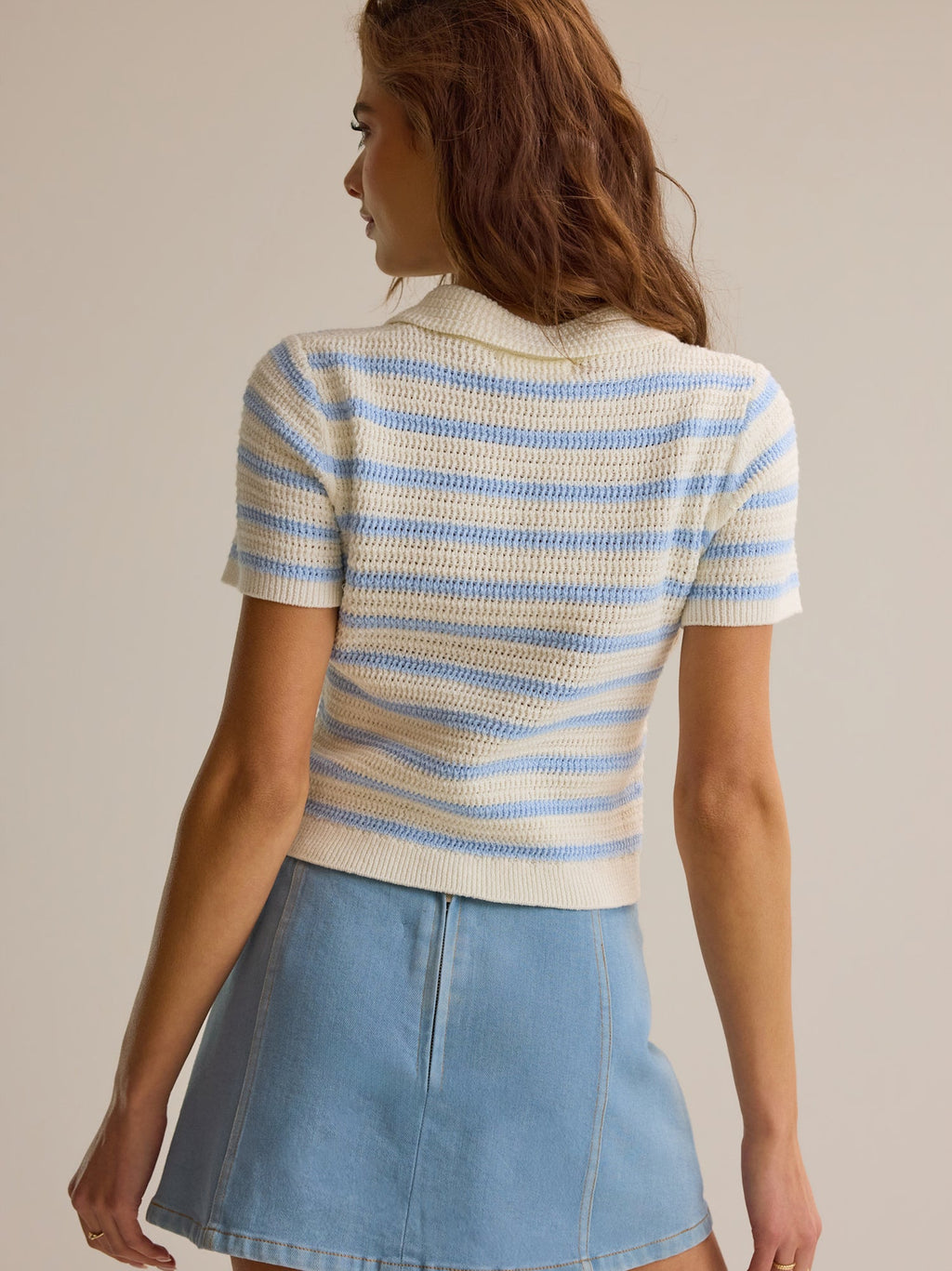 Bowie Stripe Knit Polo