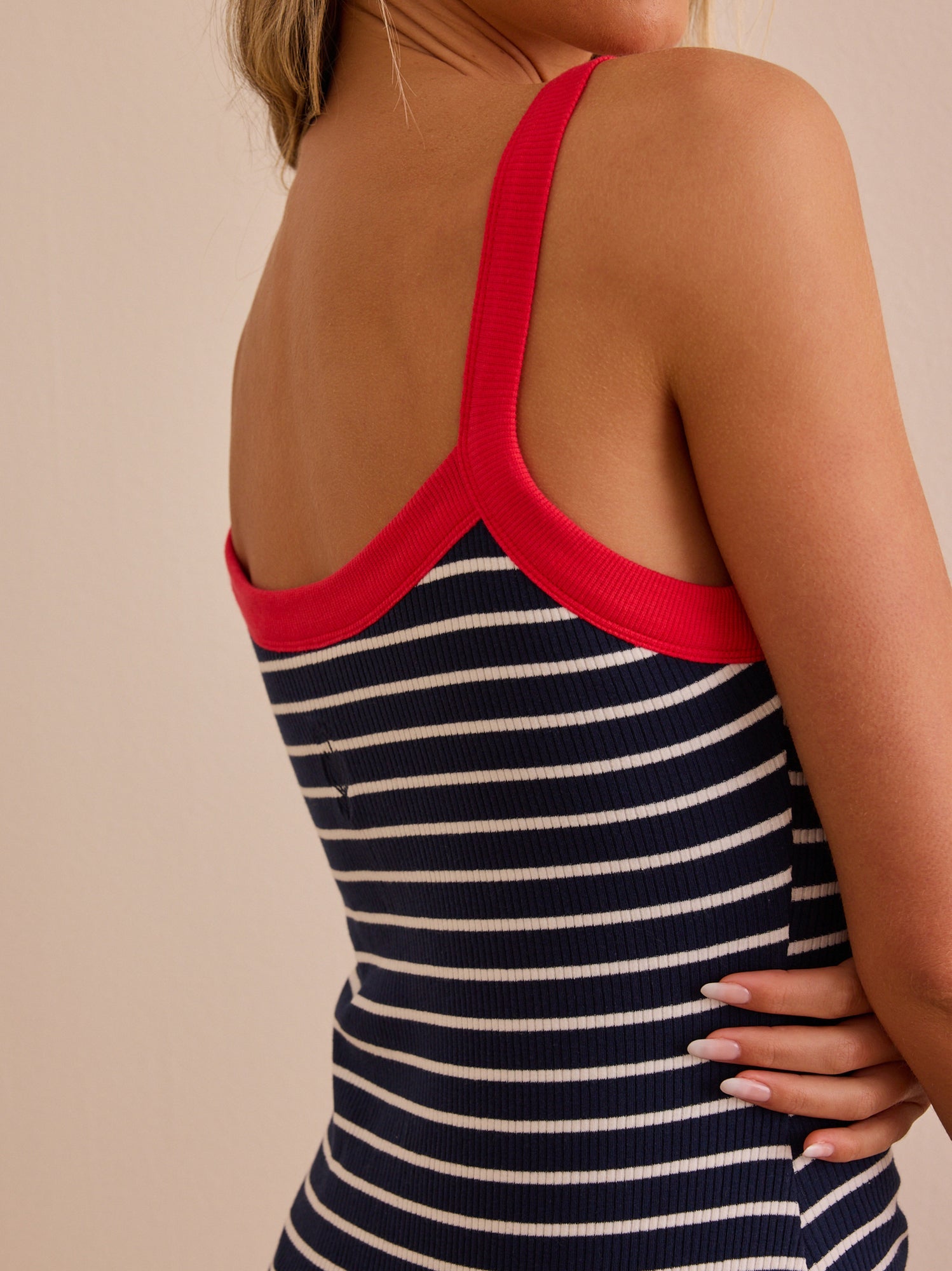 Relay Stripe Ribbed Dress