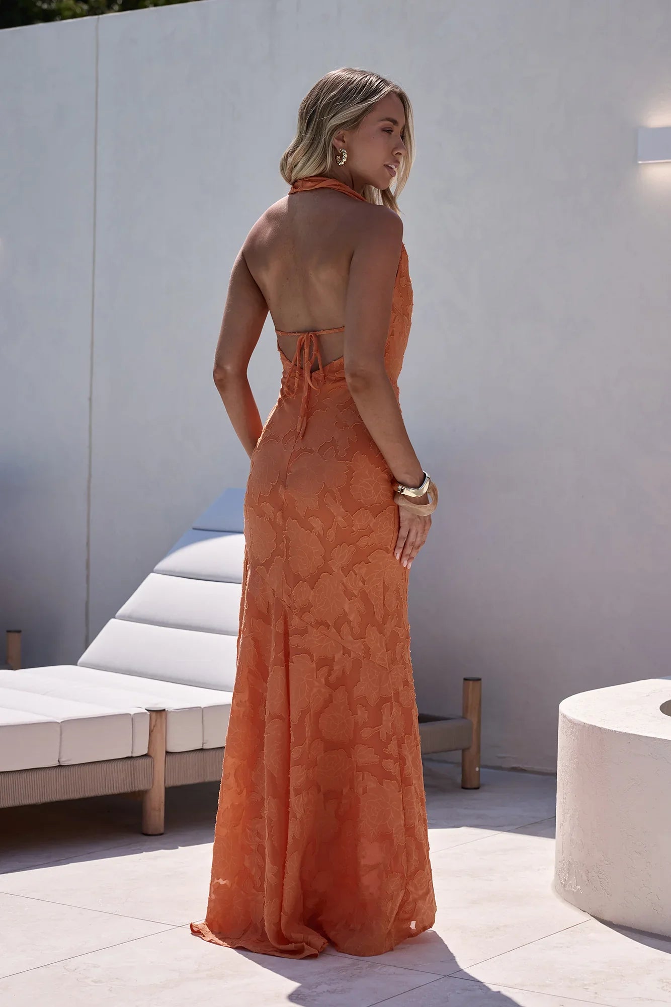 More And More Halter Maxi Dress Orange