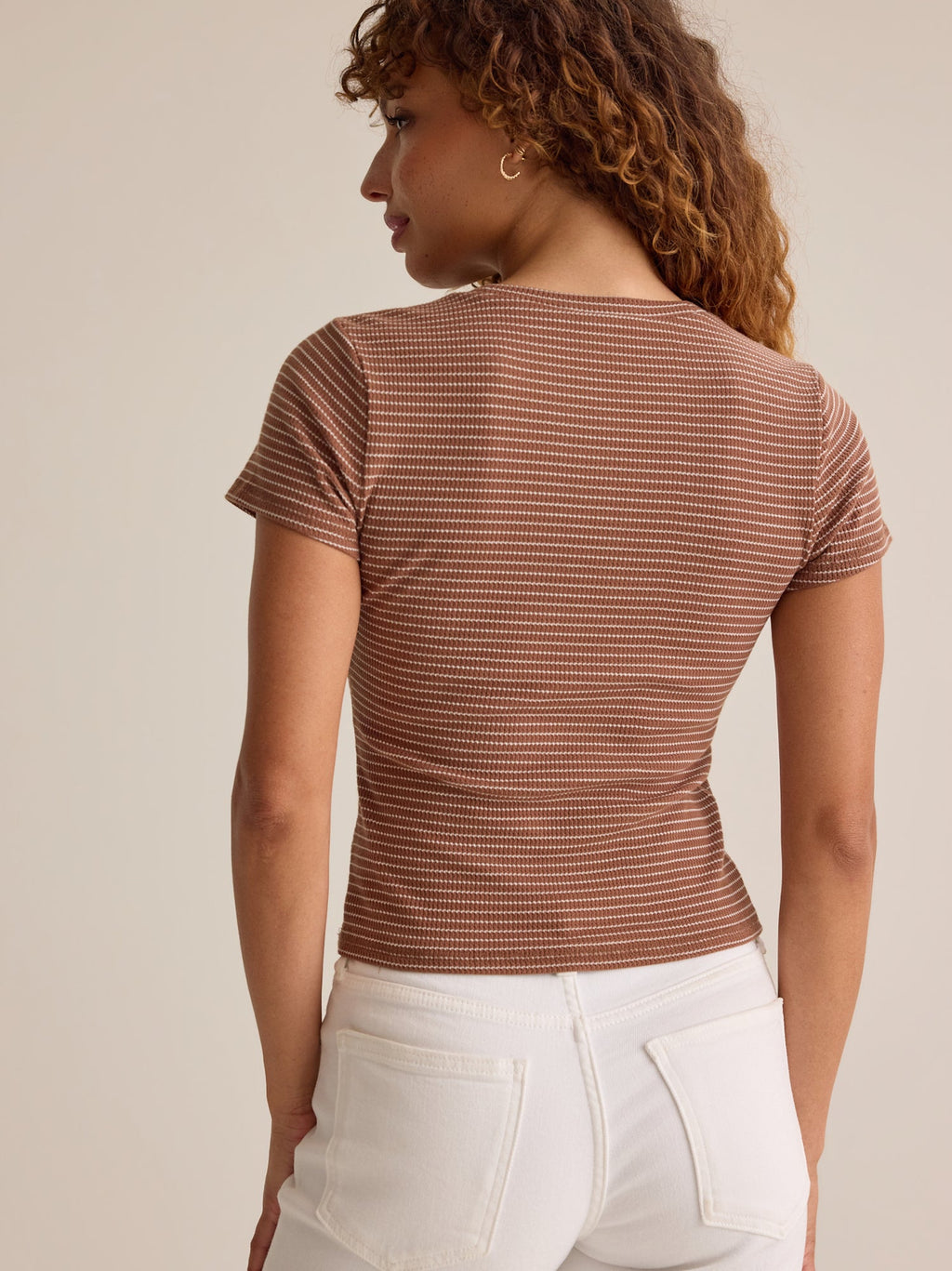Campbell Stripe Crop Tee