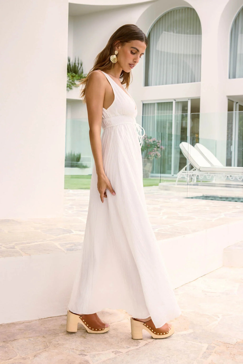 Morning Sun Maxi Dress White